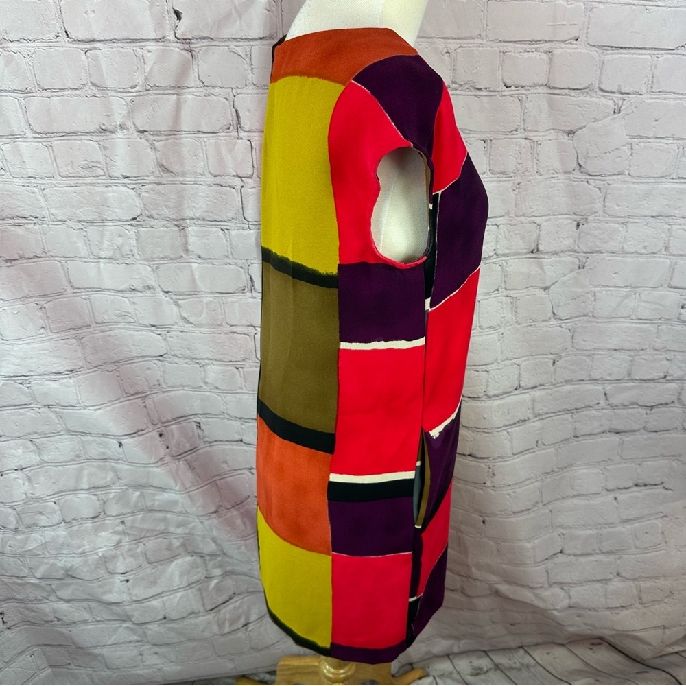 Loft Ann Taylor Color Block Midi Shift Dress Sz 2… - image 2